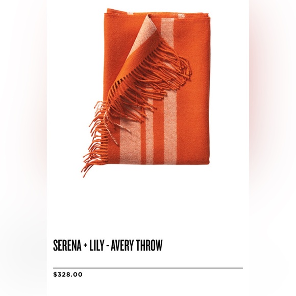 Serena & Lily NWT Terracotta Throw Blanket 50x 70